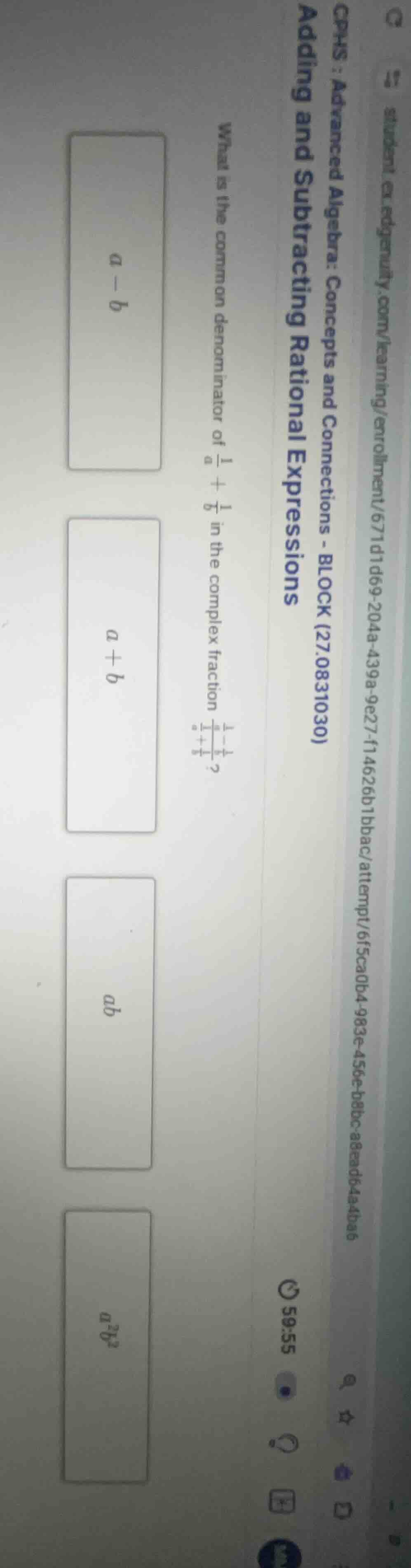adding and subtracting rational expressions what is the common denomina…
