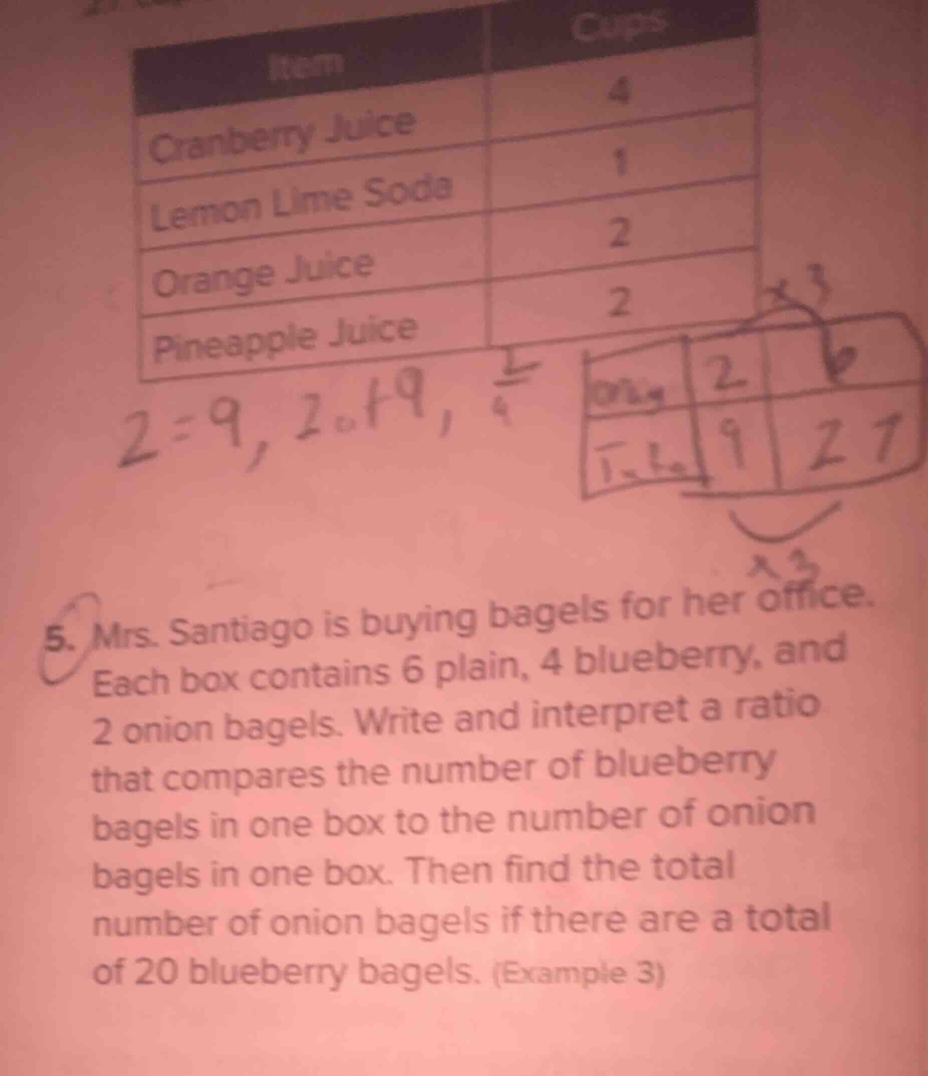 5. mrs. santiago is buying bagels for her office. each box contains 6 p…
