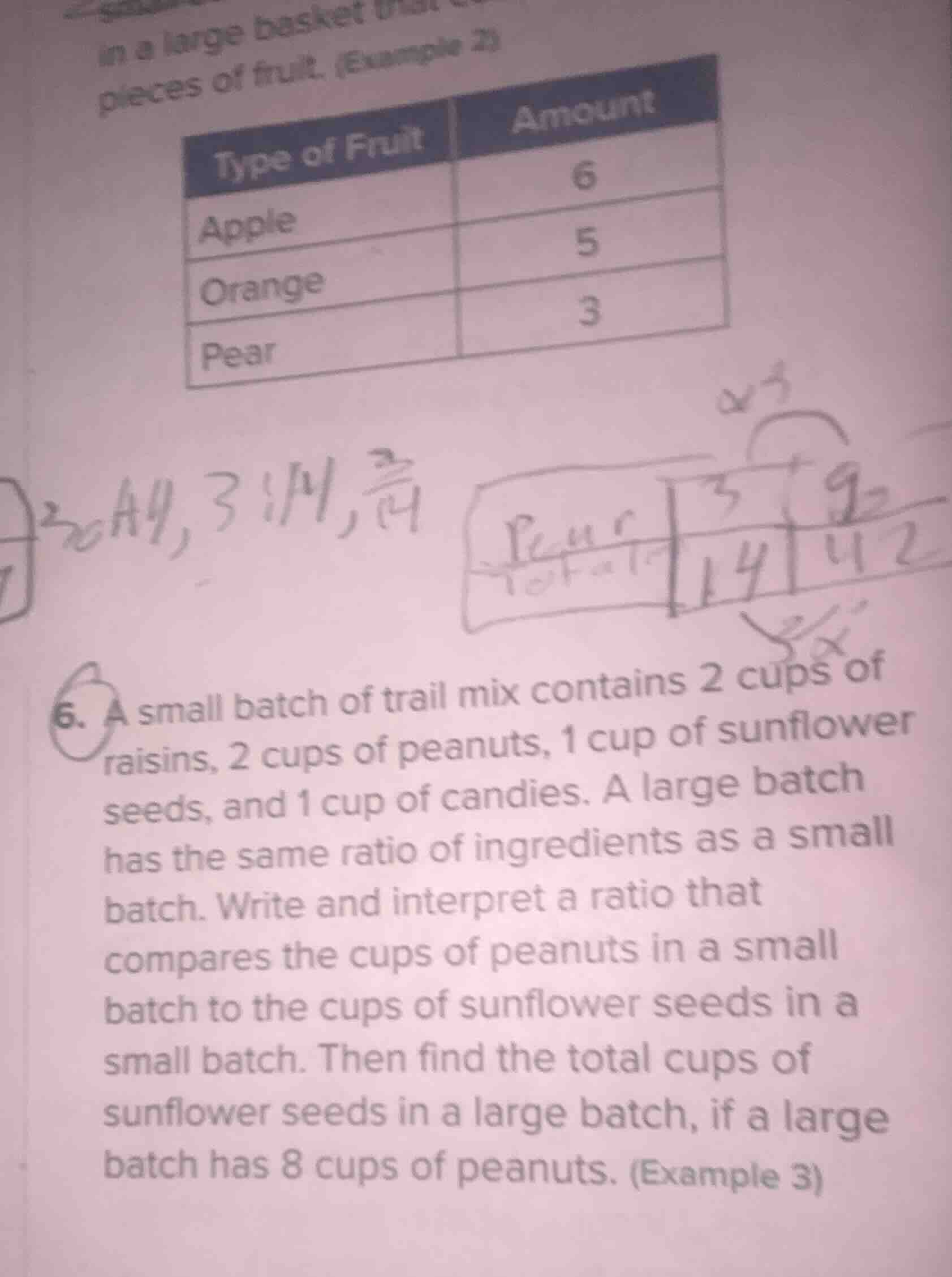 6. a small batch of trail mix contains 2 cups of raisins, 2 cups of pea…