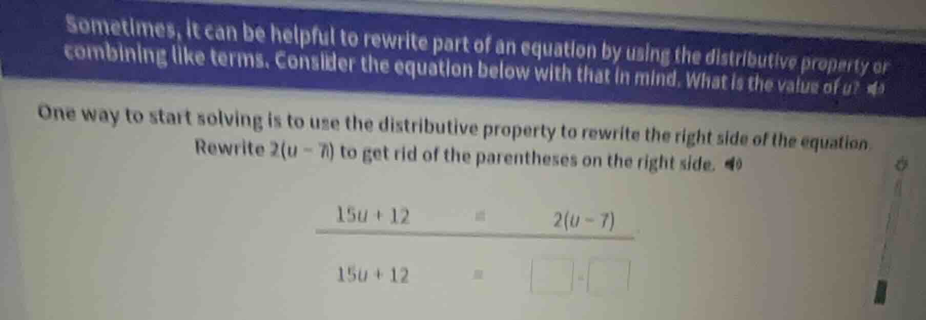 sometimes, it can be helpful to rewrite part of an equation by using th…