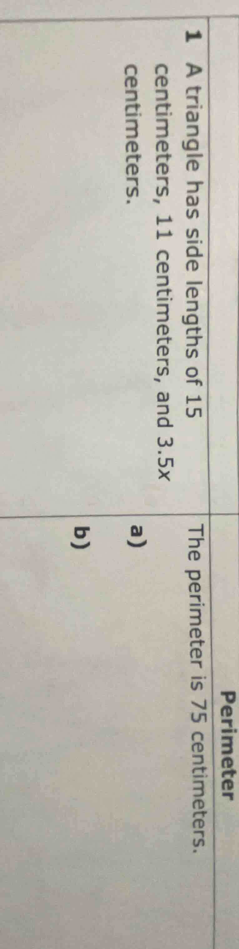 1 a triangle has side lengths of 15 centimeters, 11 centimeters, and 3.…