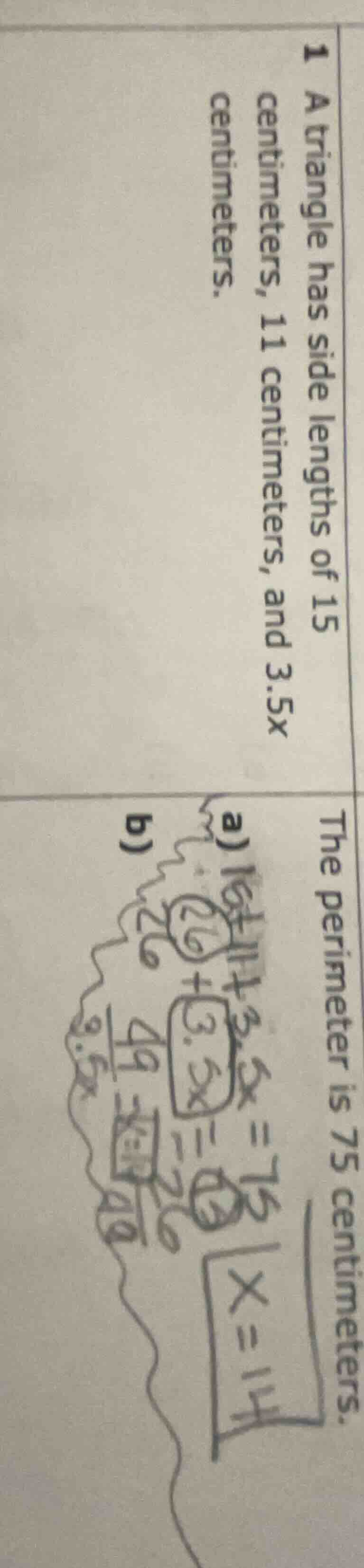 1 a triangle has side lengths of 15 centimeters, 11 centimeters, and 3.…