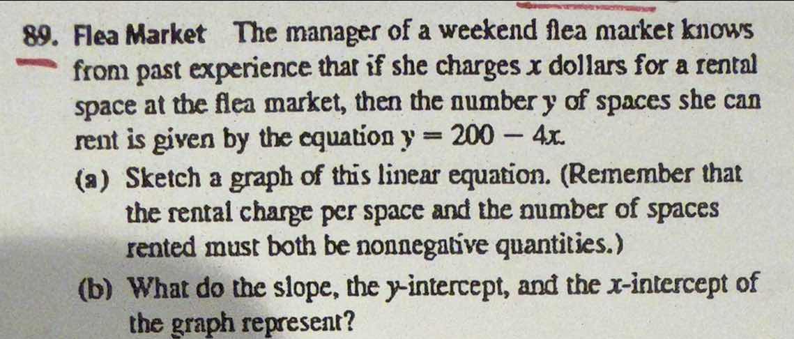 89. flea market the manager of a weekend flea market knows from past ex…