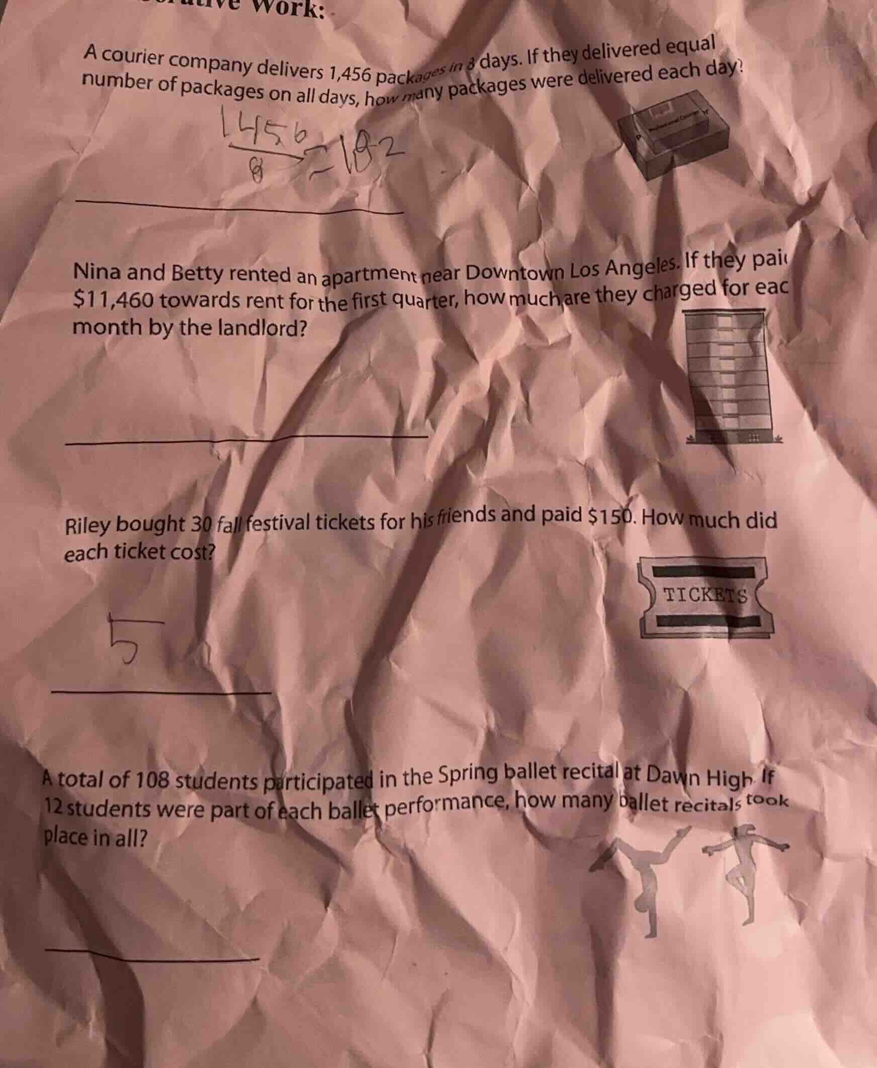 a courier company delivers 1,456 packages in 8 days. if they delivered …