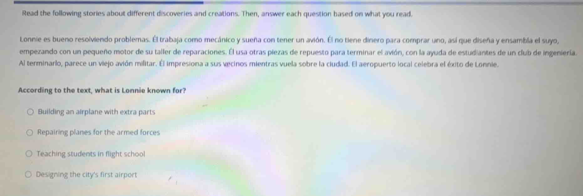 read the following stories about different discoveries and creations. t…