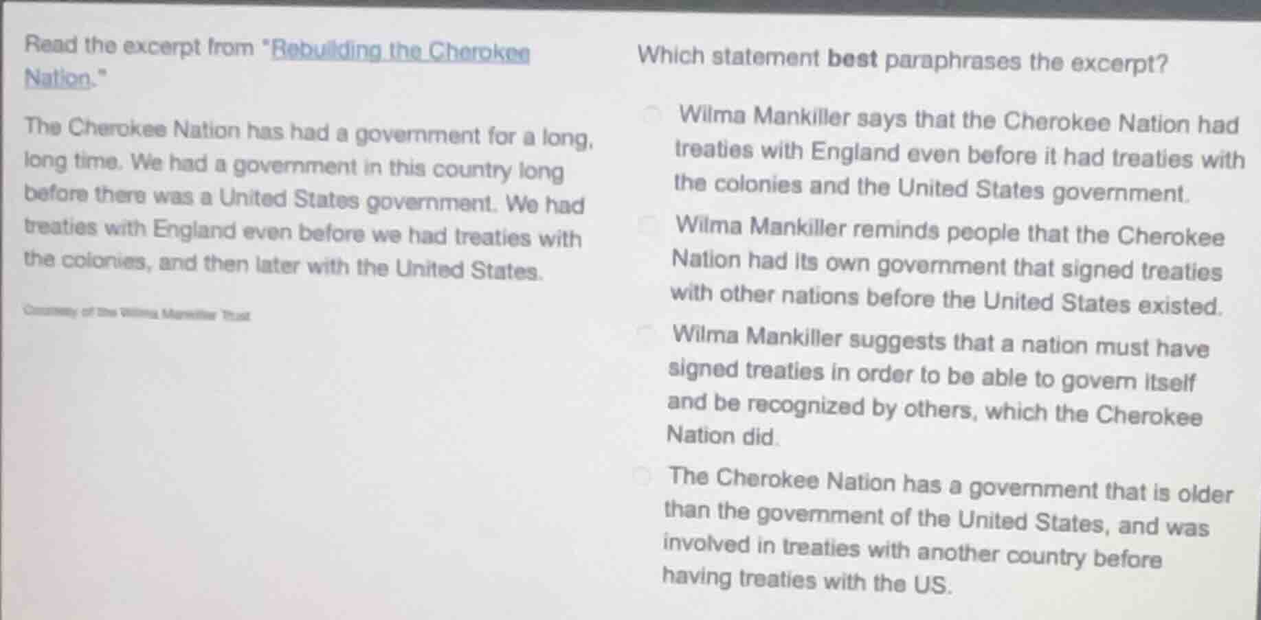 read the excerpt from ebuilding the cherokee nation.\ the cherokee nati…
