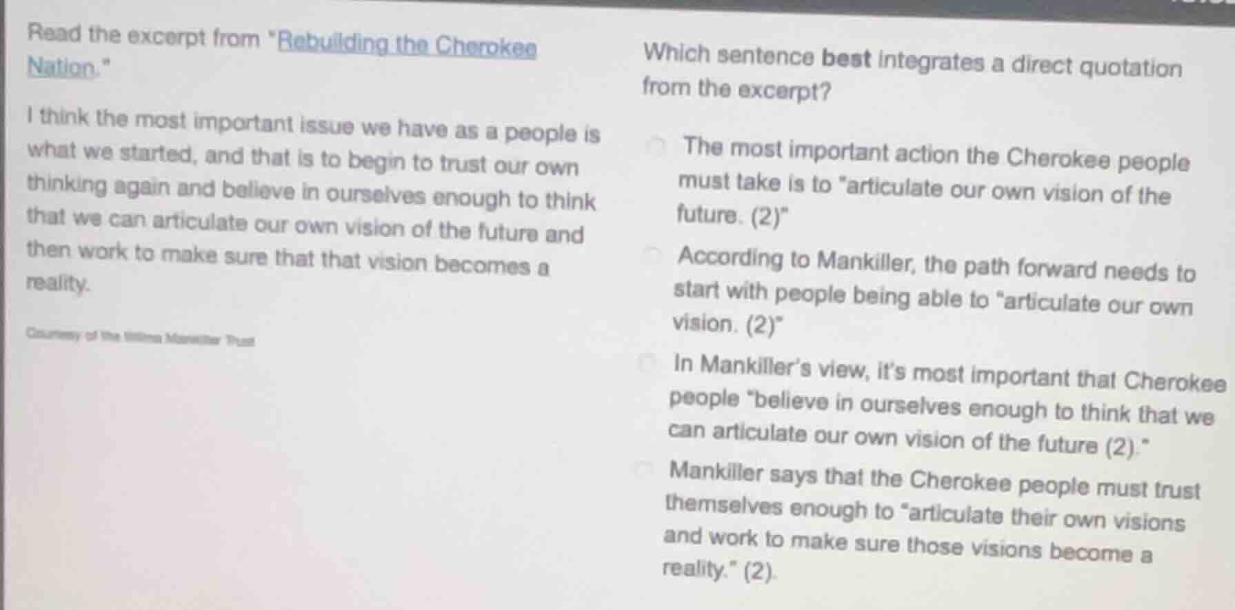read the excerpt from ebuilding the cherokee nation.\ i think the most …