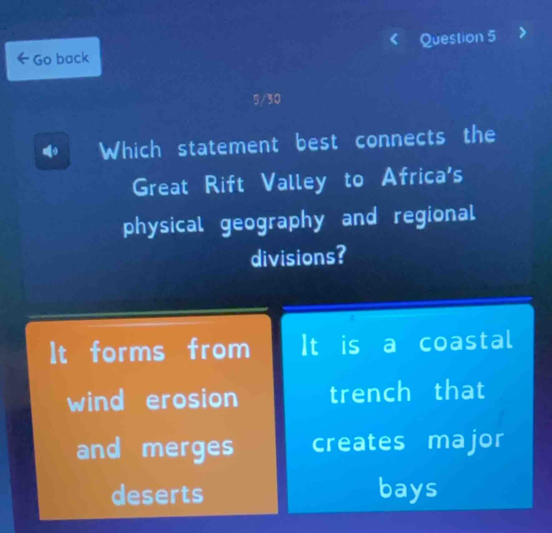 which statement best connects the great rift valley to africa’s physica…