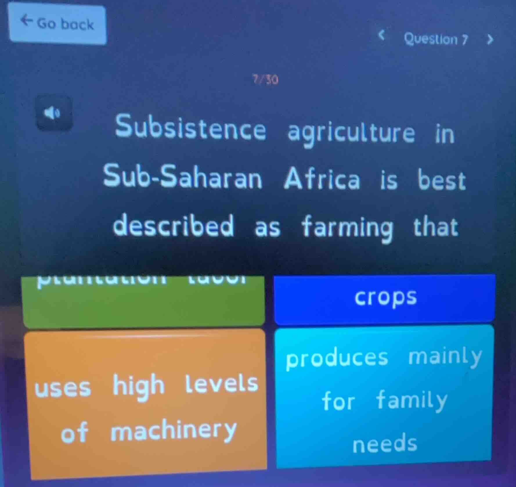 subsistence agriculture in sub - saharan africa is best described as fa…