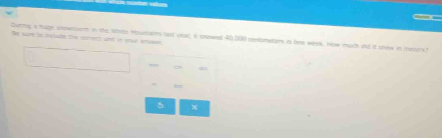 during a huge snowstorm in the white mountains last year, it snowed 40,…