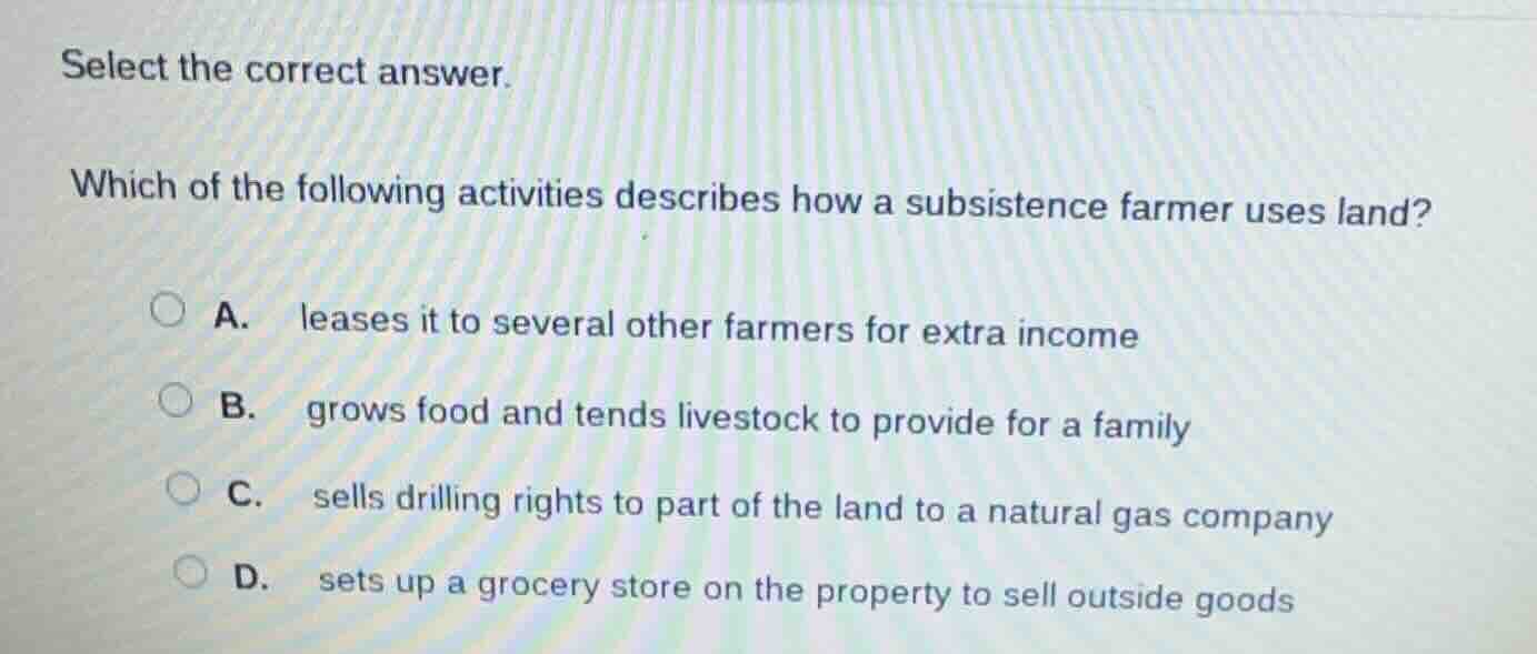 select the correct answer. which of the following activities describes …