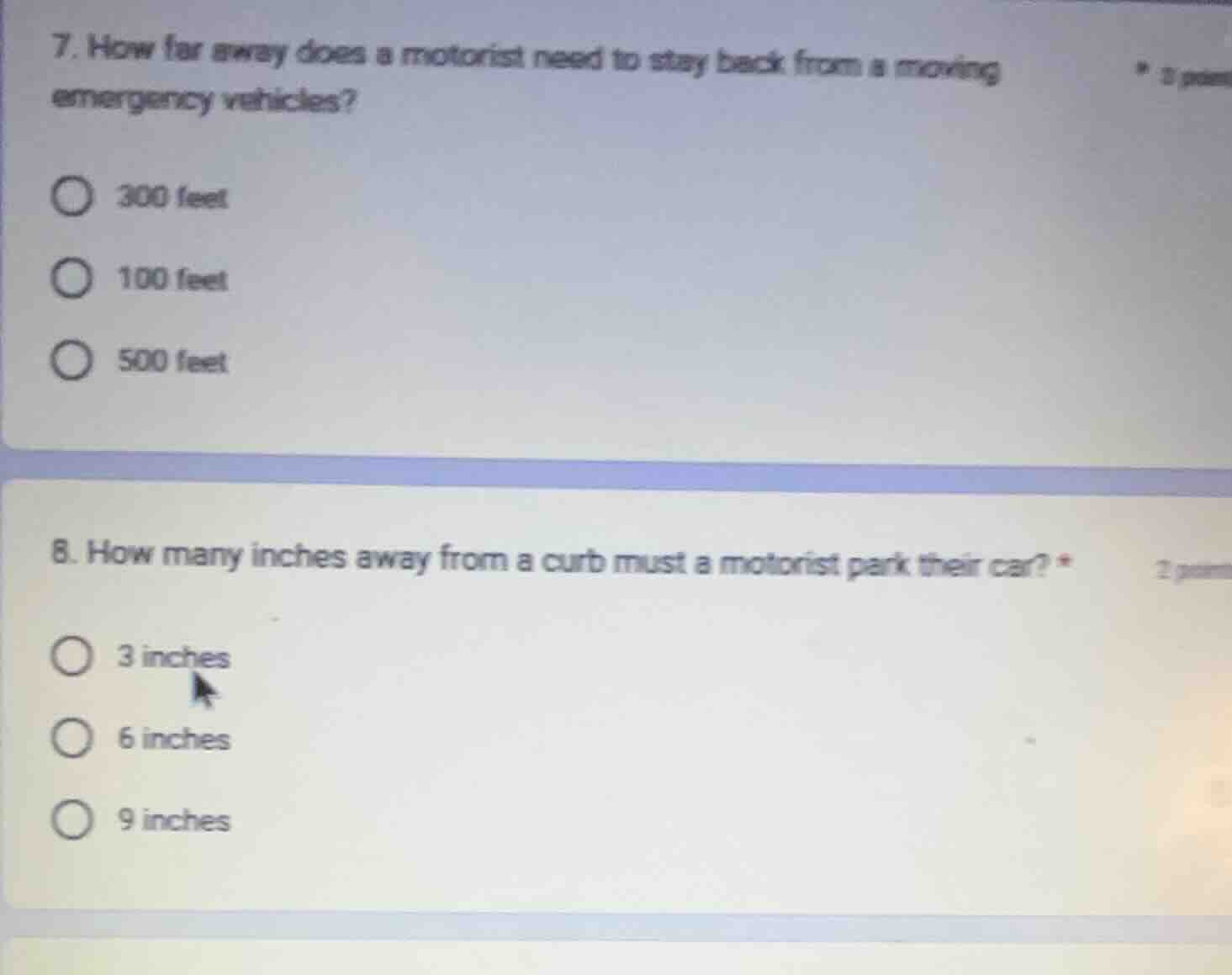 7. how far away does a motorist need to stay back from a moving emergen…