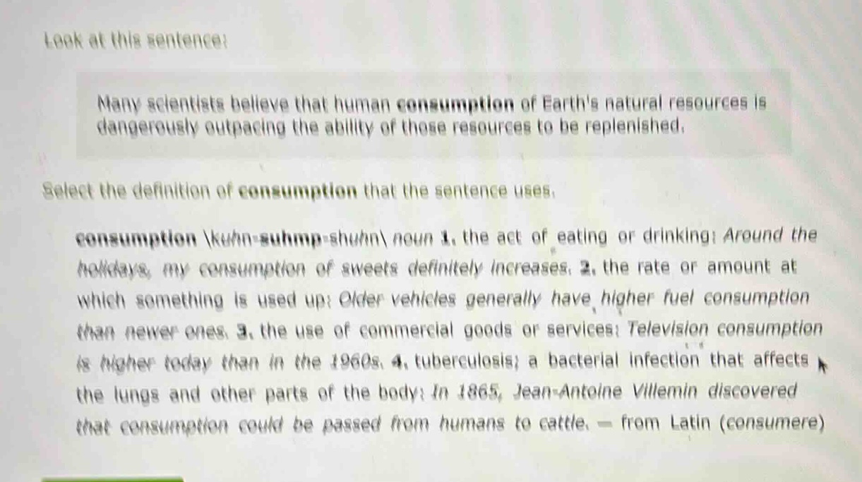 look at this sentence: many scientists believe that human consumption o…