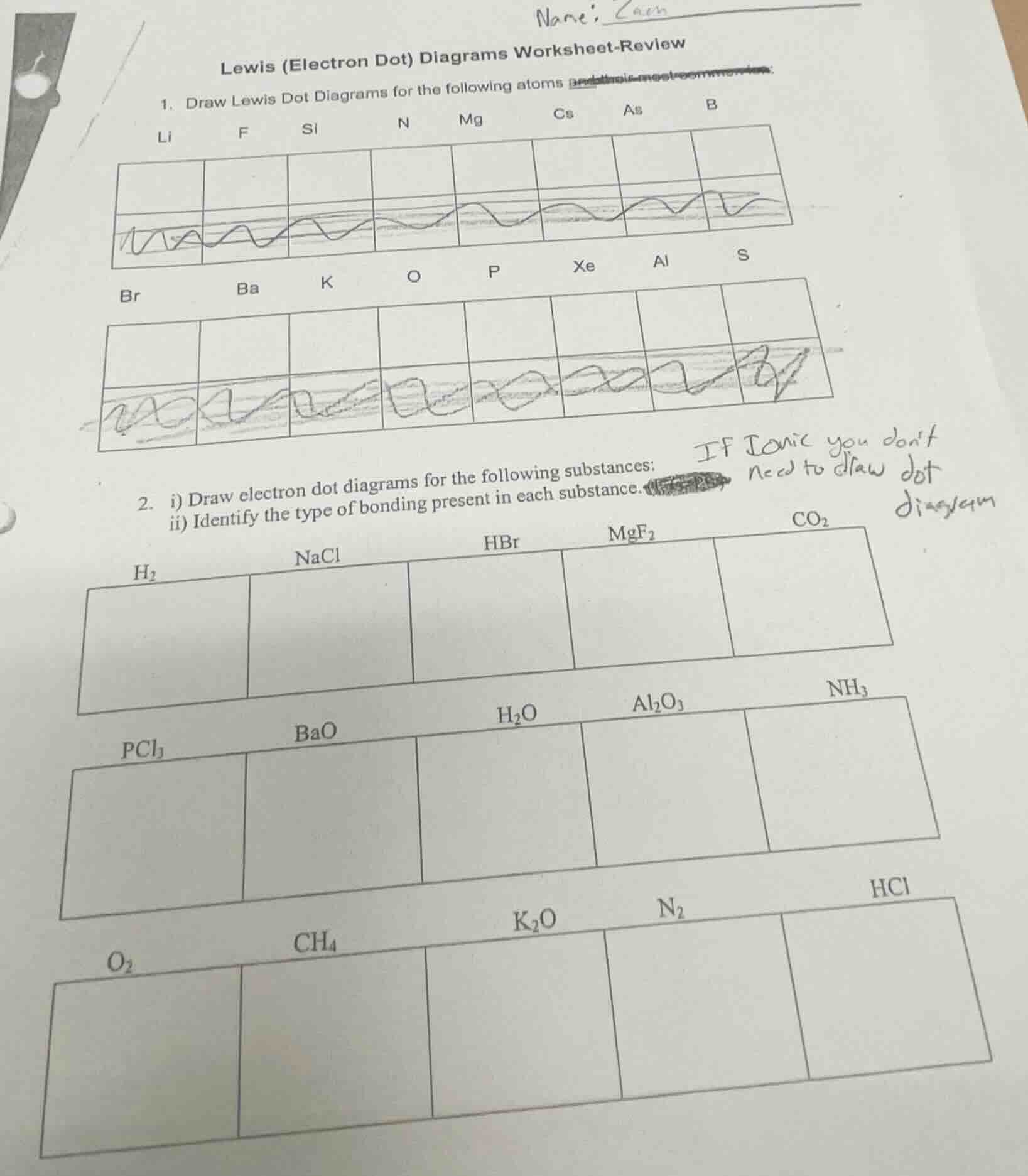 name: zach lewis (electron dot) diagrams worksheet - review 1. draw lew…