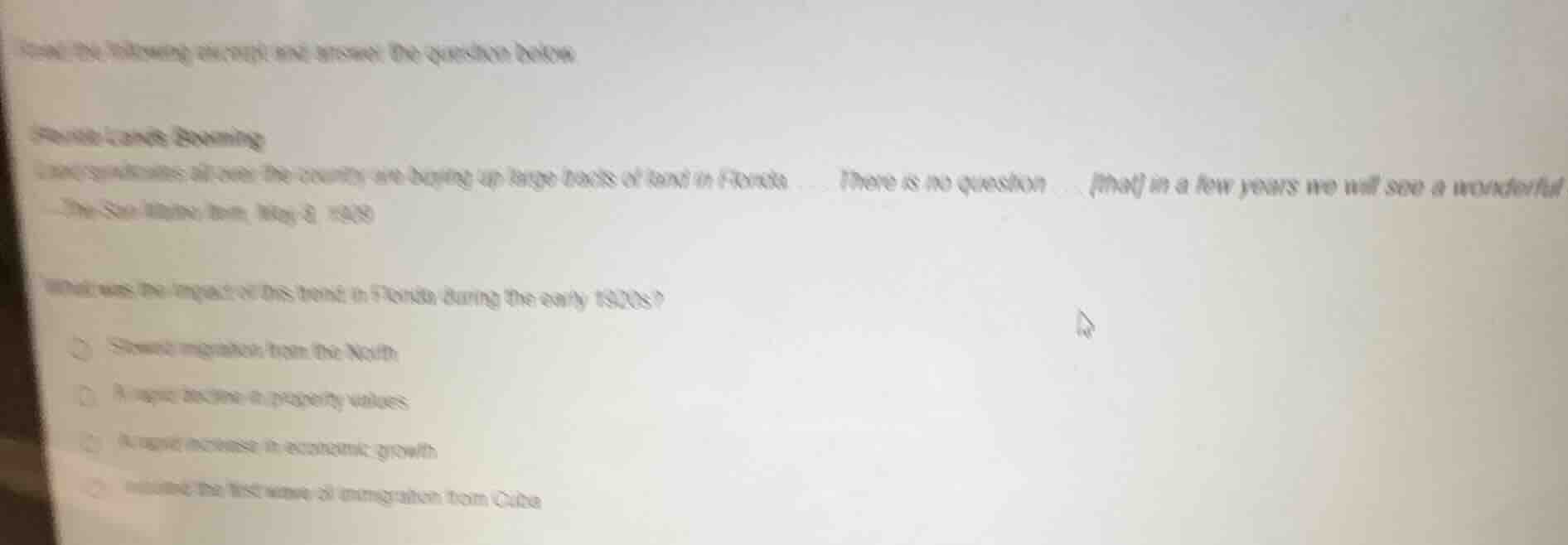 read the following excerpt and answer the question below florida lands …