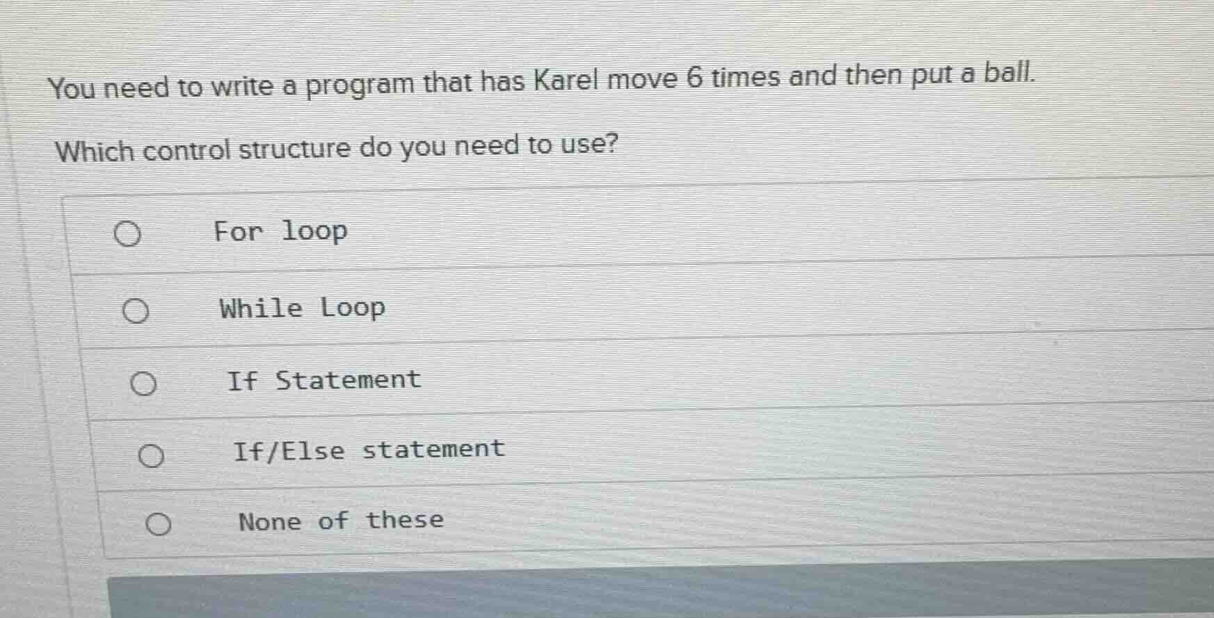 you need to write a program that has karel move 6 times and then put a …