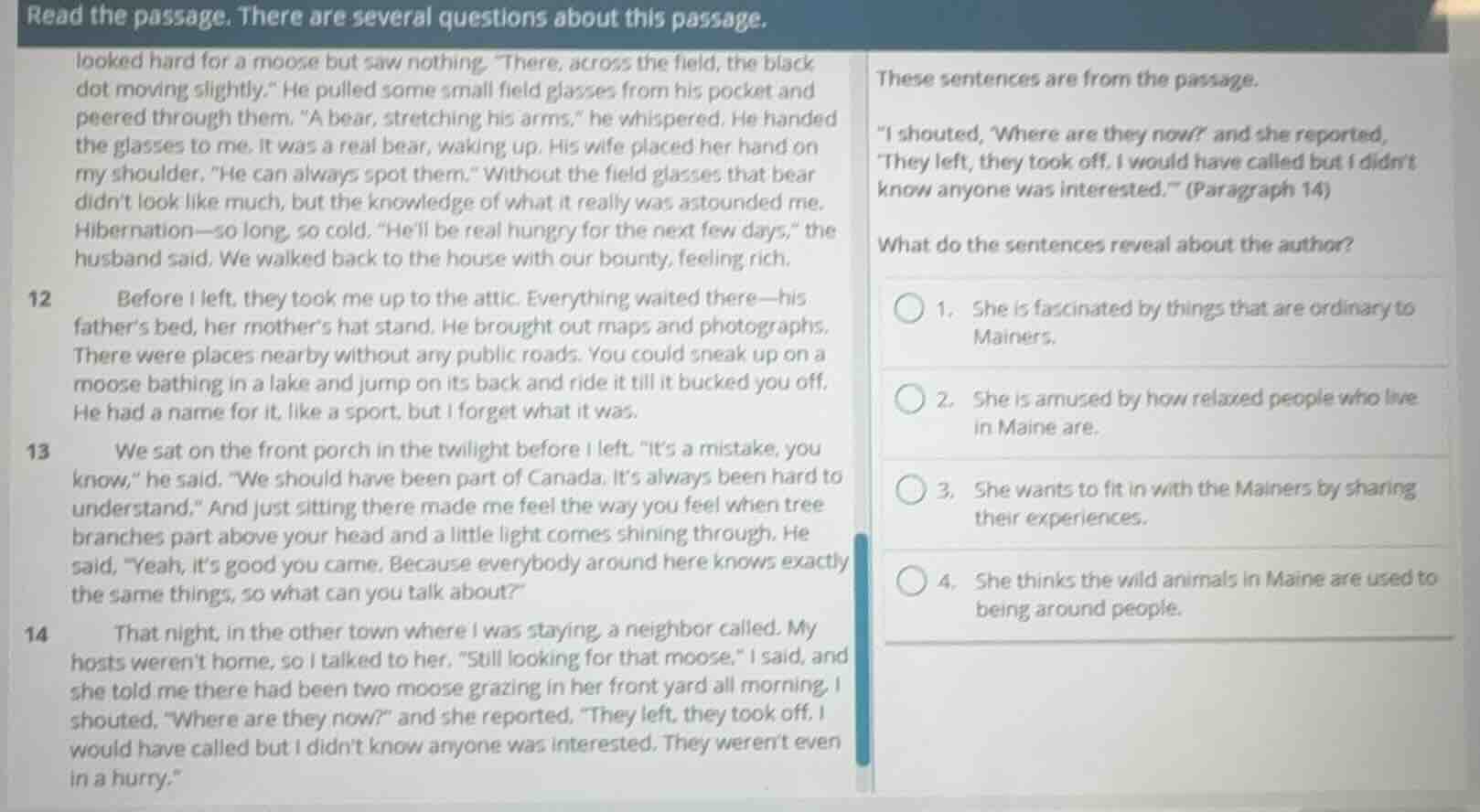 read the passage. there are several questions about this passage. looke…