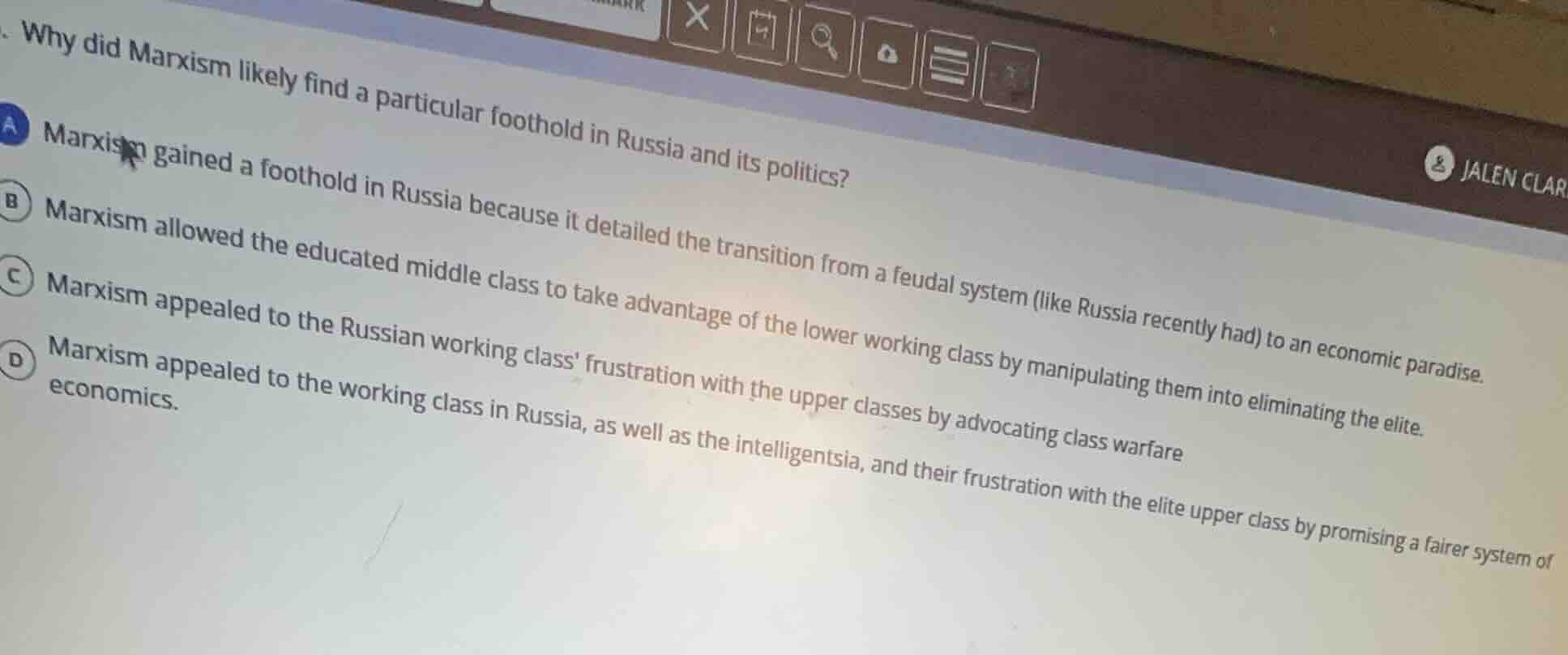 why did marxism likely find a particular foothold in russia and its pol…