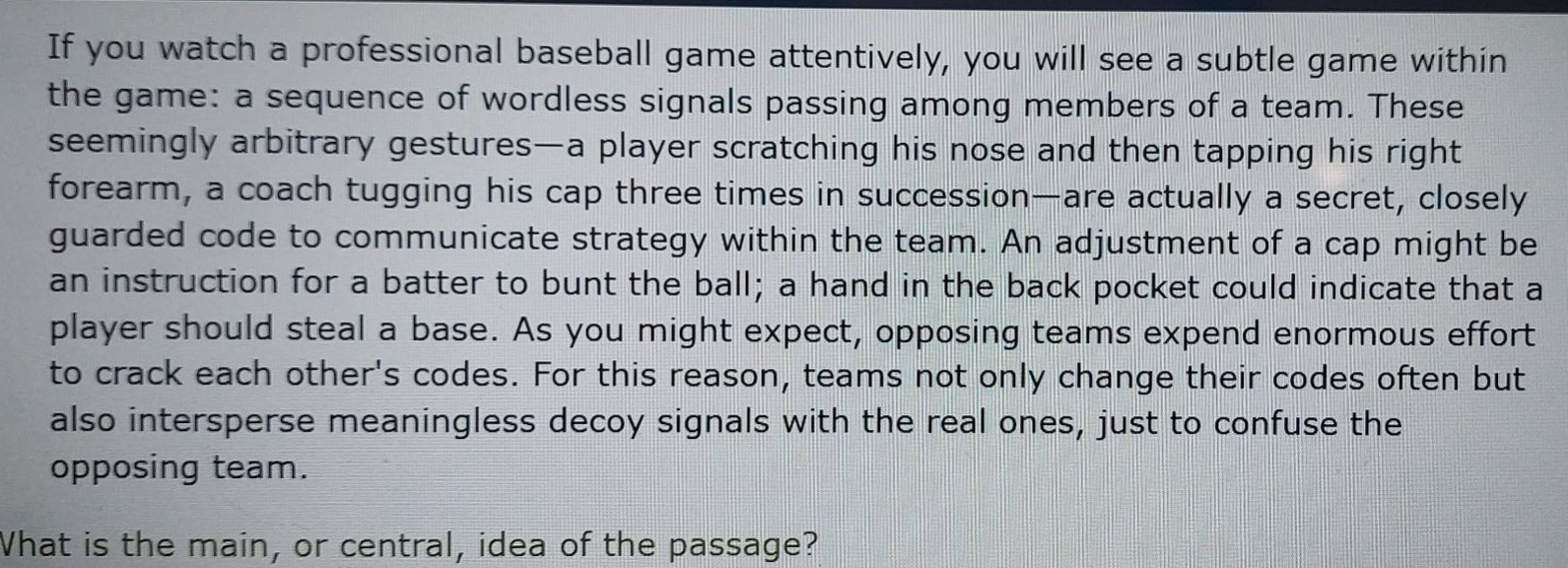 if you watch a professional baseball game attentively, you will see a s…