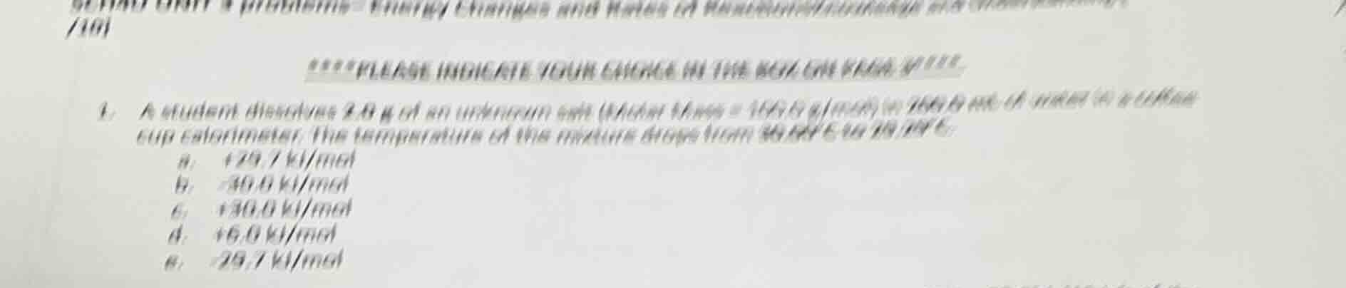 ***please indicate your choice in the box like this: a) b) c) d) e) 1. …