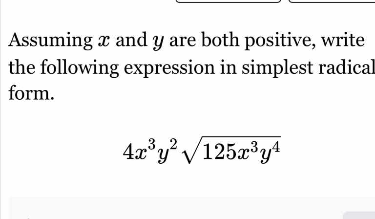 assuming ( x ) and ( y ) are both positive, write the following express…