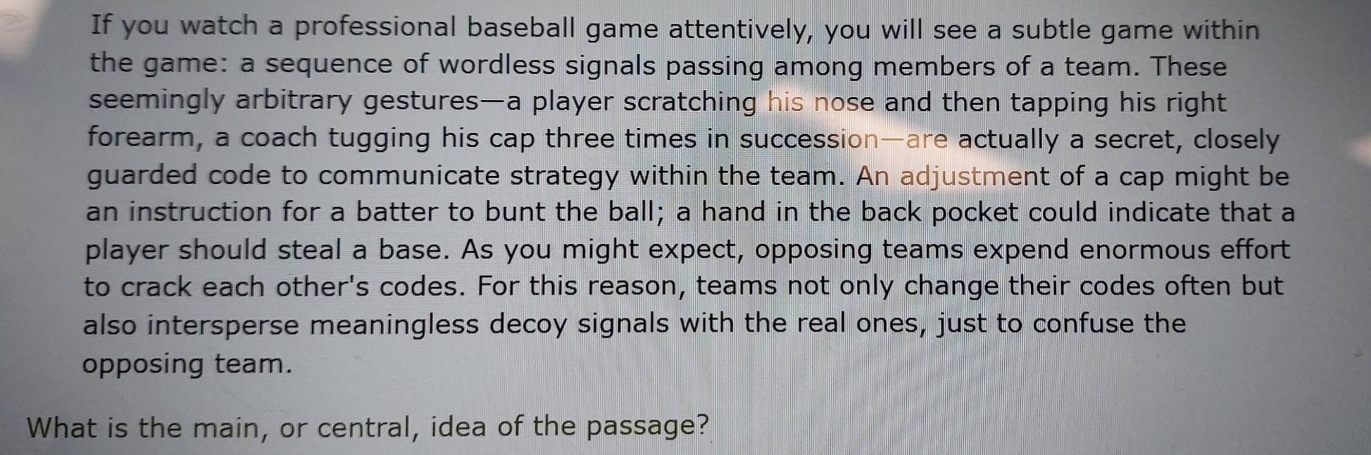 if you watch a professional baseball game attentively, you will see a s…