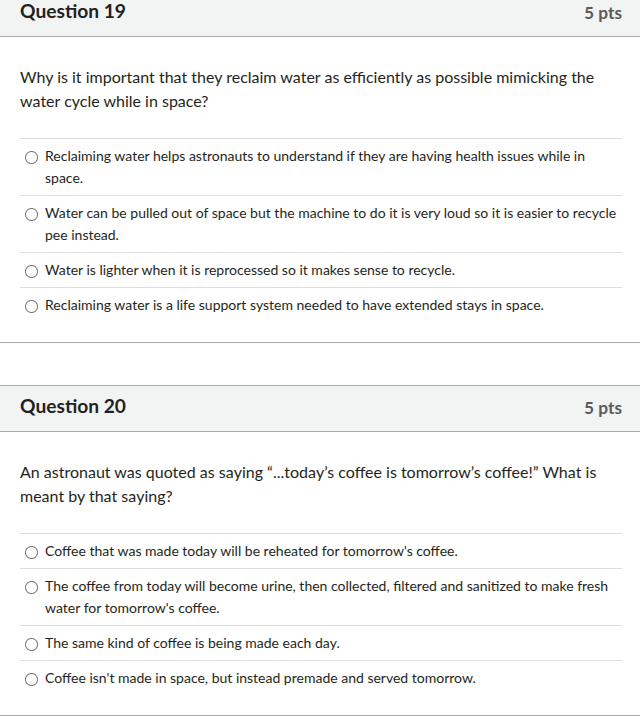 question 19 why is it important that they reclaim water as efficiently …