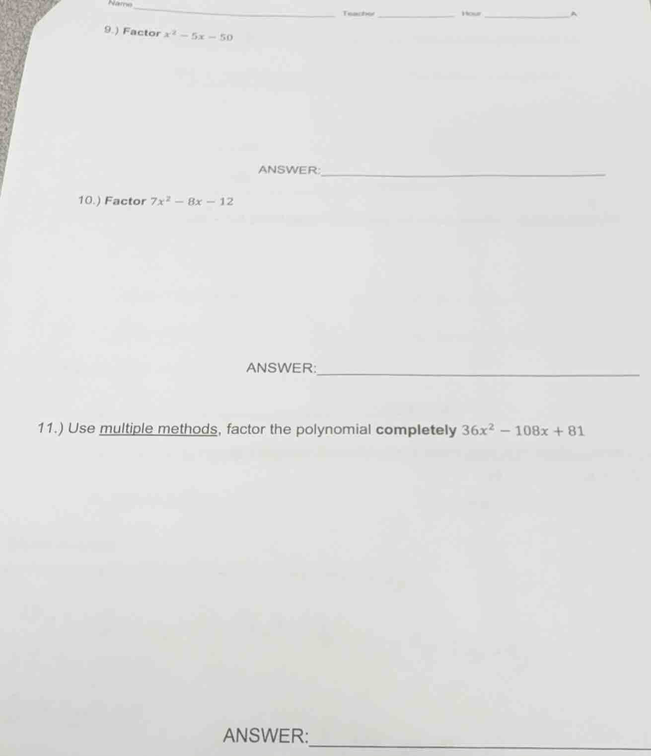 name______________________________ teacher ______________ hour ________…