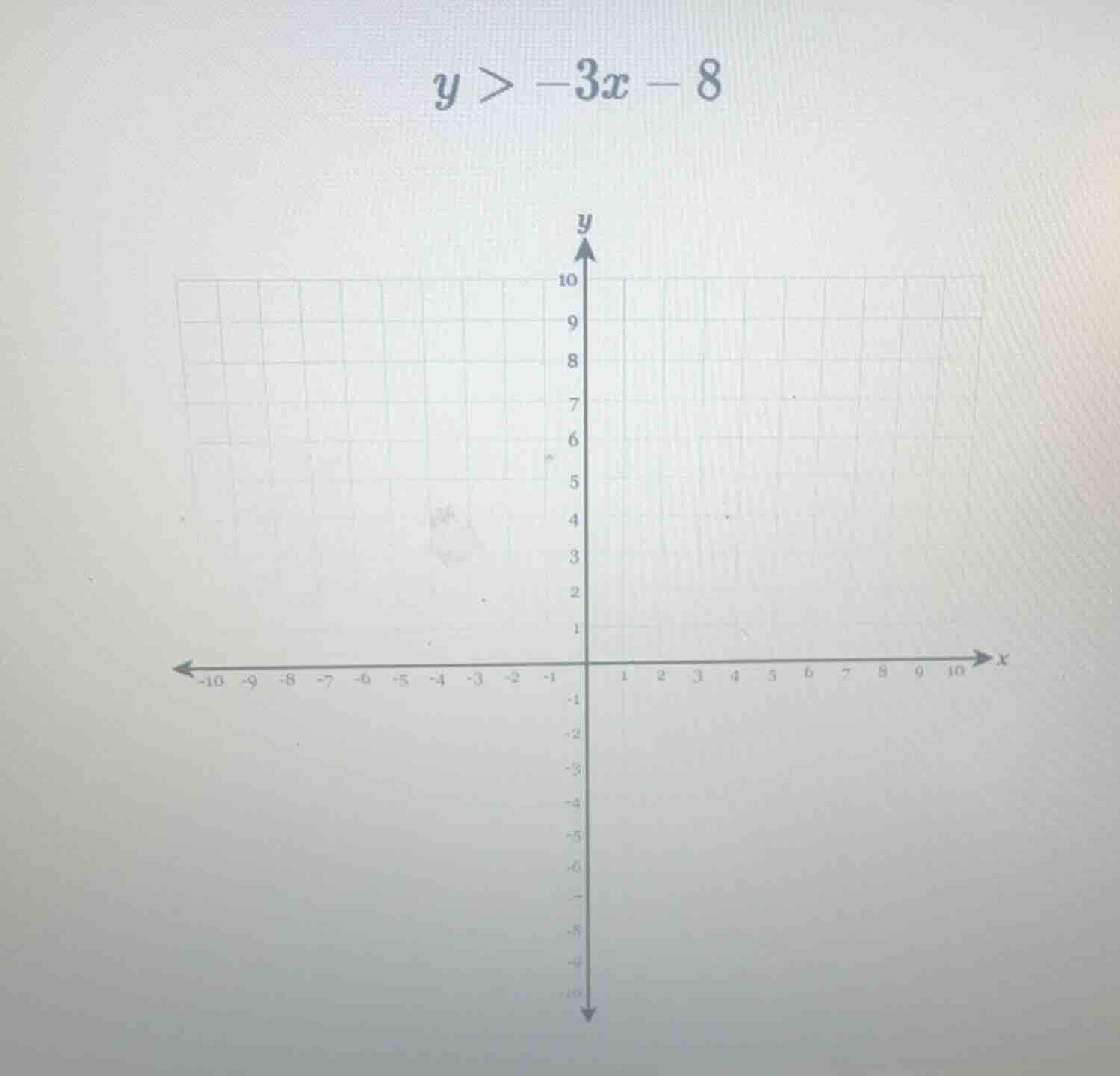 y > -3x - 8