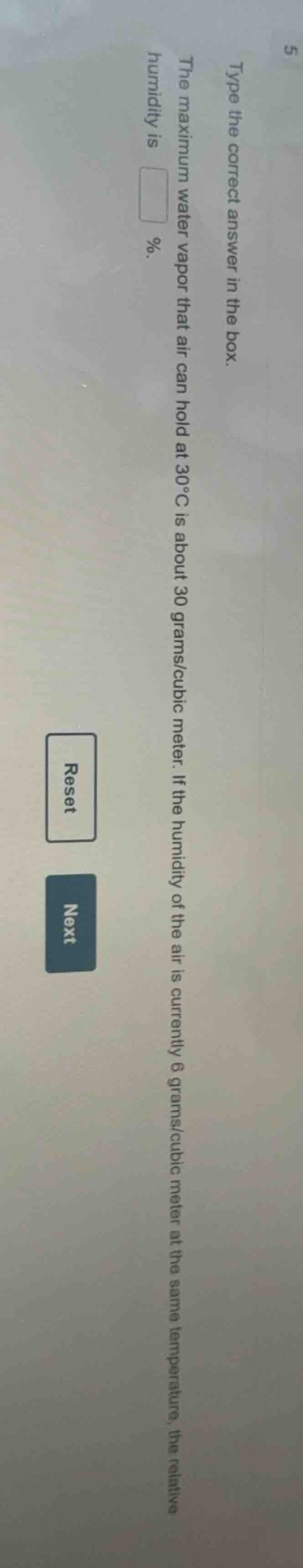 type the correct answer in the box. the maximum water vapor that air ca…