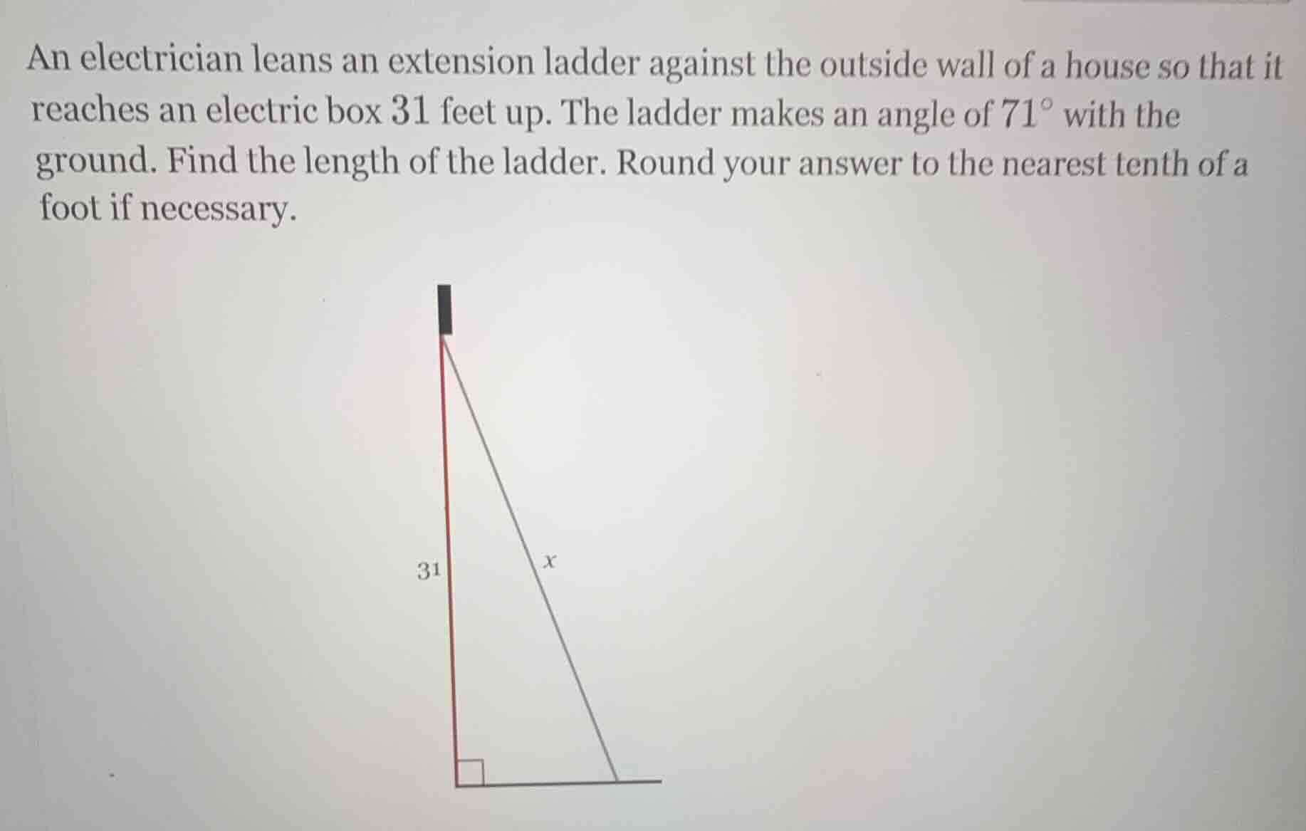 an electrician leans an extension ladder against the outside wall of a …