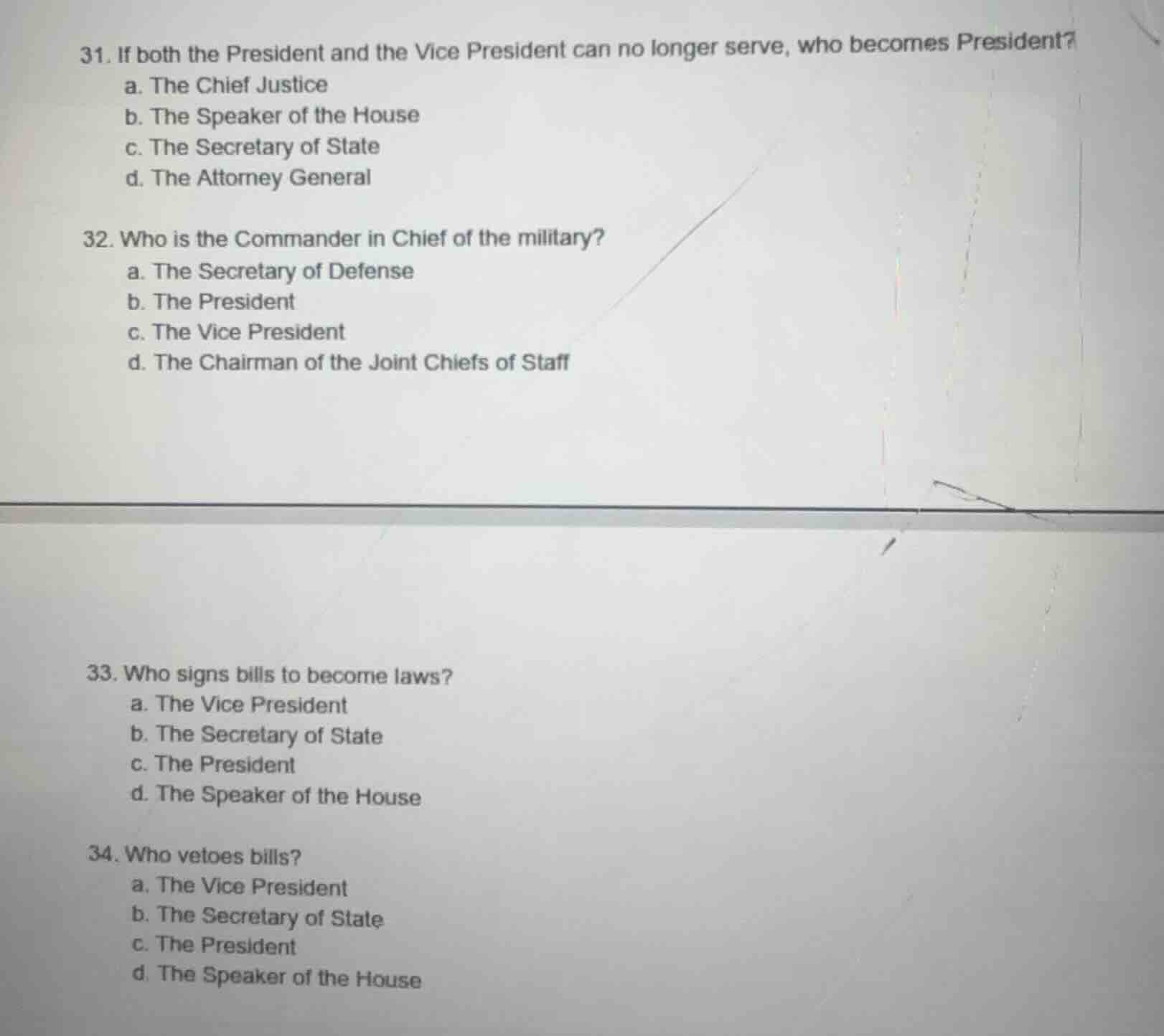 31. if both the president and the vice president can no longer serve, w…