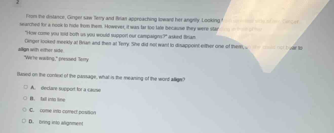 2 from the distance, ginger saw terry and brian approaching toward her …