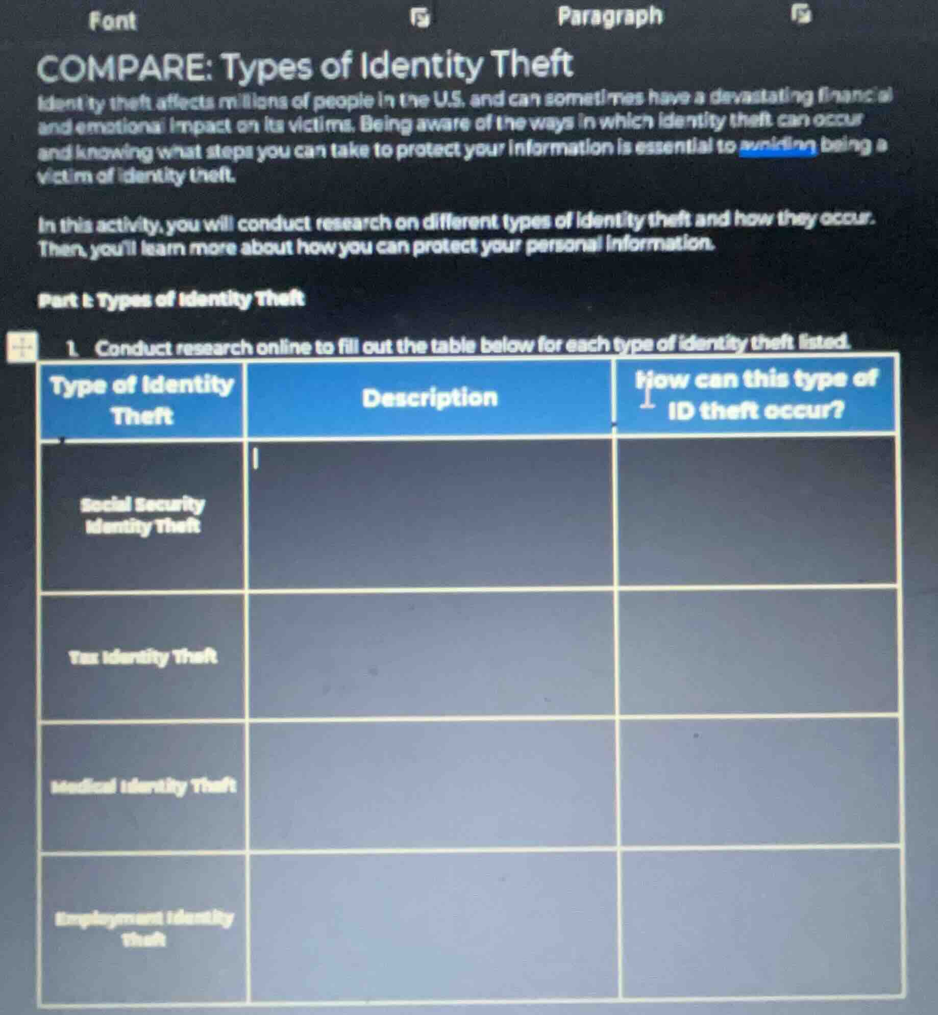 compare: types of identity theft identity theft affects millions of peo…