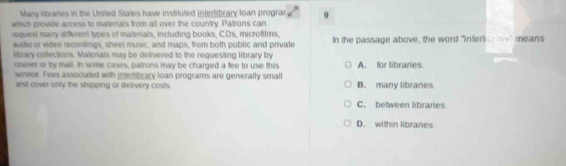 many libraries in the united states have instituted interlibrary loan p…