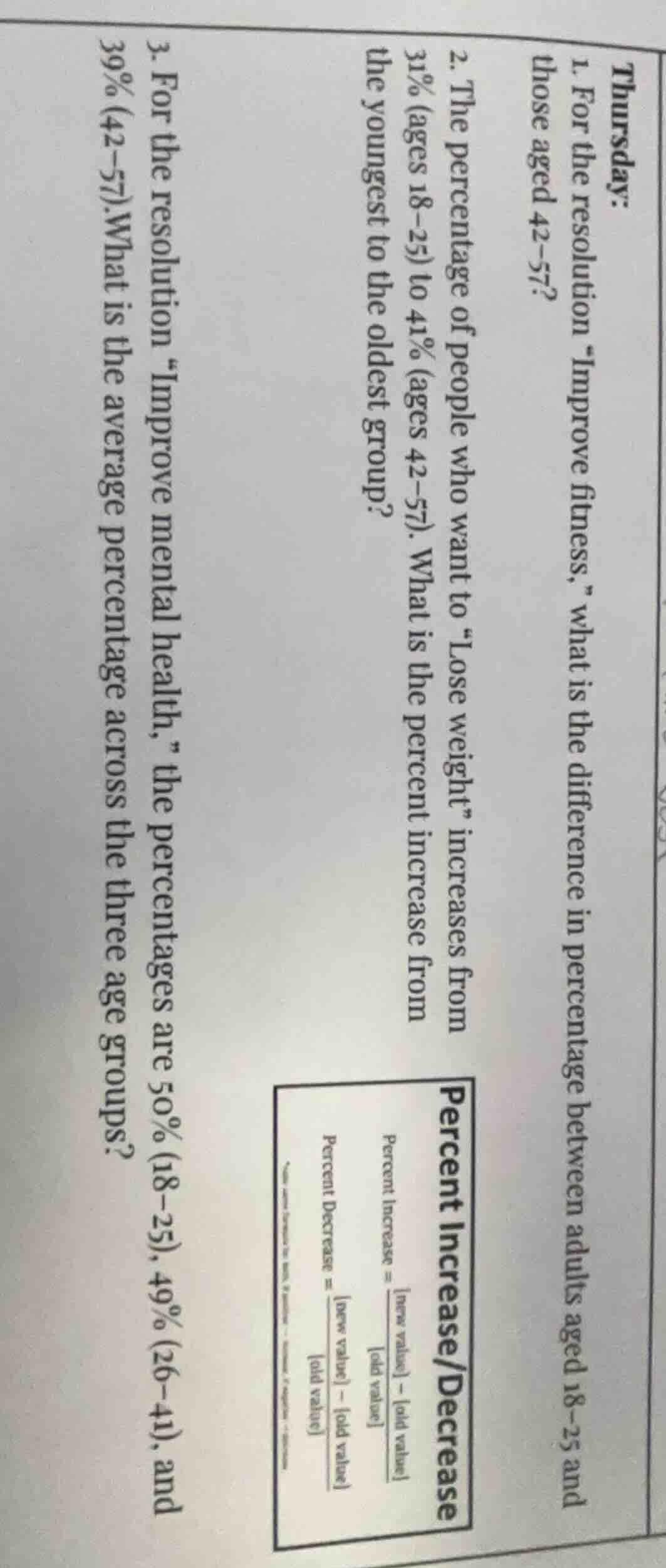 thursday: 1. for the resolution \improve fitness,\ what is the differen…