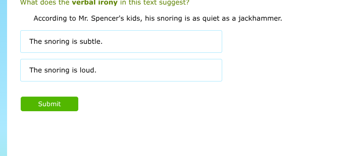 what does the verbal irony in this text suggest? according to mr. spenc…