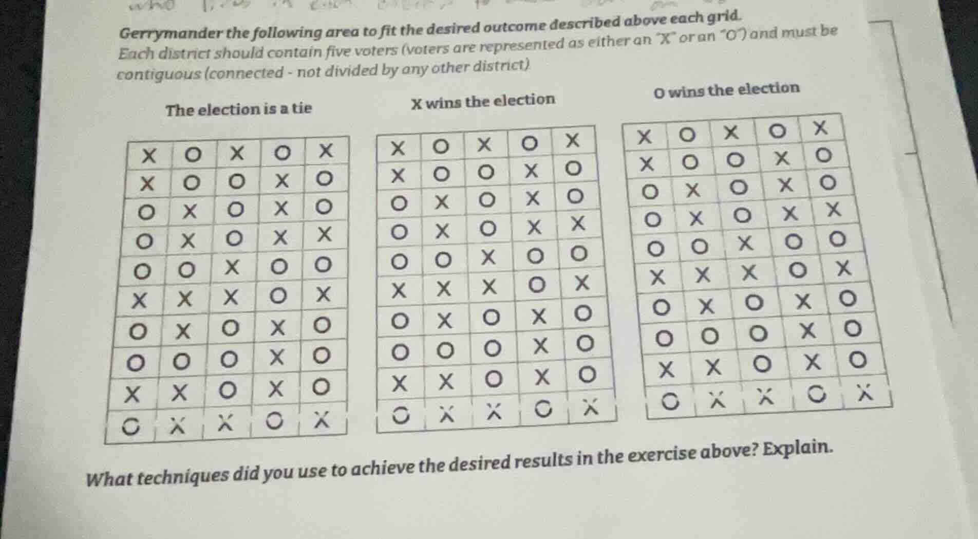 gerrymander the following area to fit the desired outcome described abo…