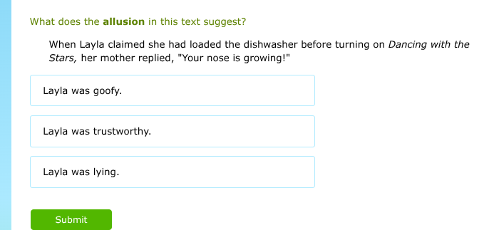 what does the allusion in this text suggest? when layla claimed she had…