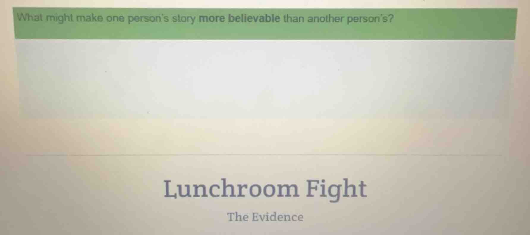 what might make one persons story more believable than another persons?…