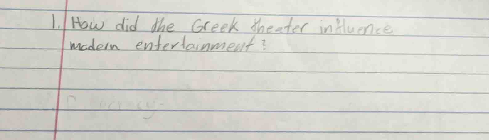 1. how did the greek theater influence modern entertainment?