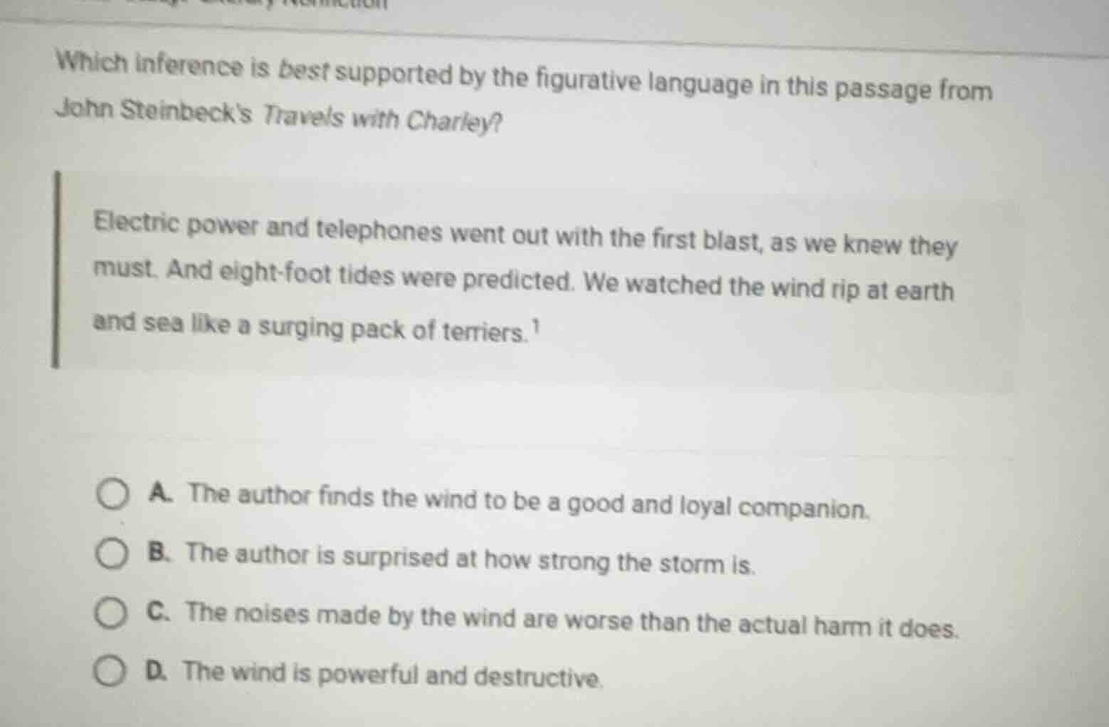 which inference is best supported by the figurative language in this pa…