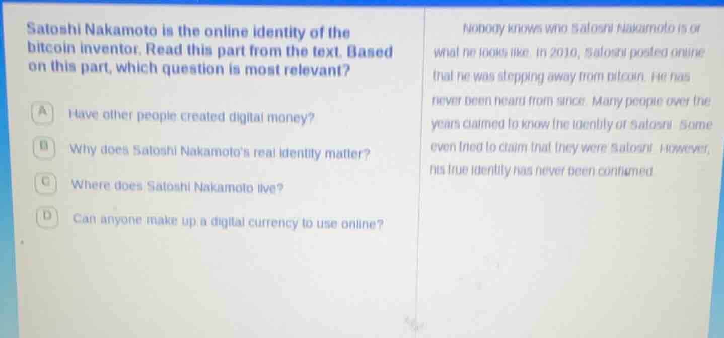 satoshi nakamoto is the online identity of the bitcoin inventor. read t…