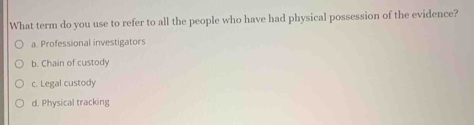 what term do you use to refer to all the people who have had physical p…