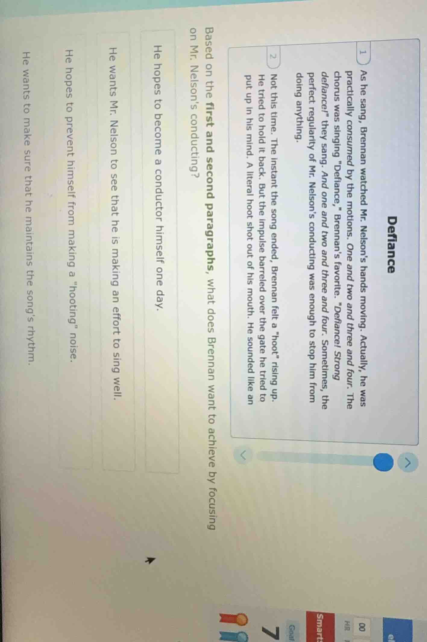 defiance 1 as he sang, brennan watched mr. nelson’s hands moving. actua…