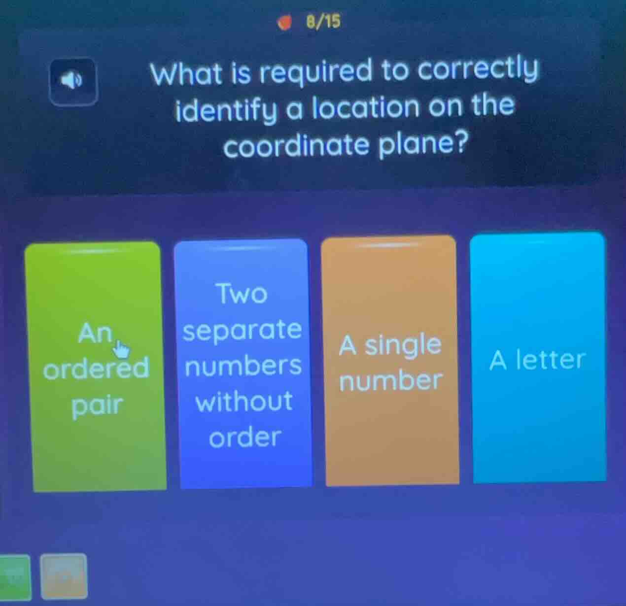 what is required to correctly identify a location on the coordinate pla…