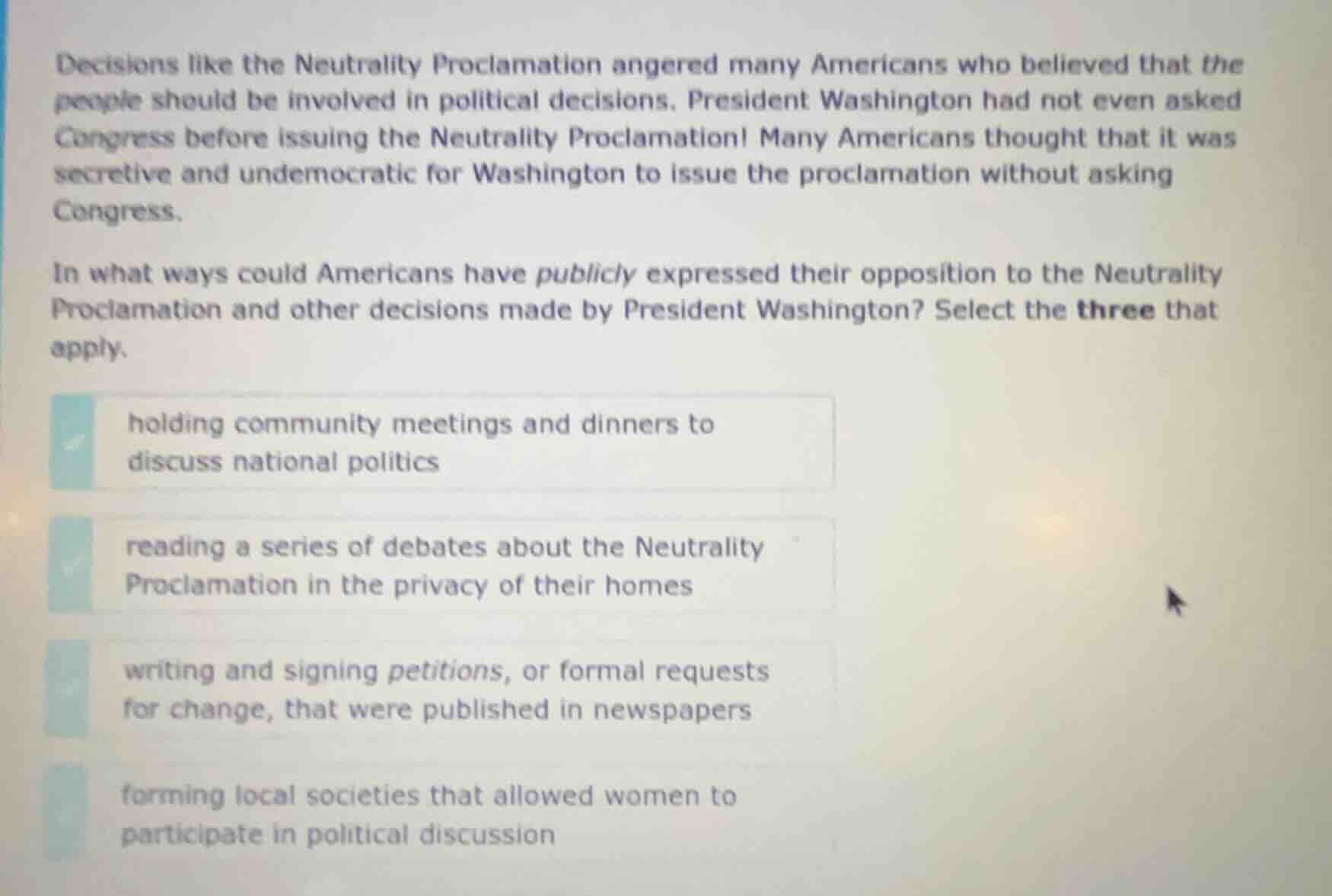 decisions like the neutrality proclamation angered many americans who b…