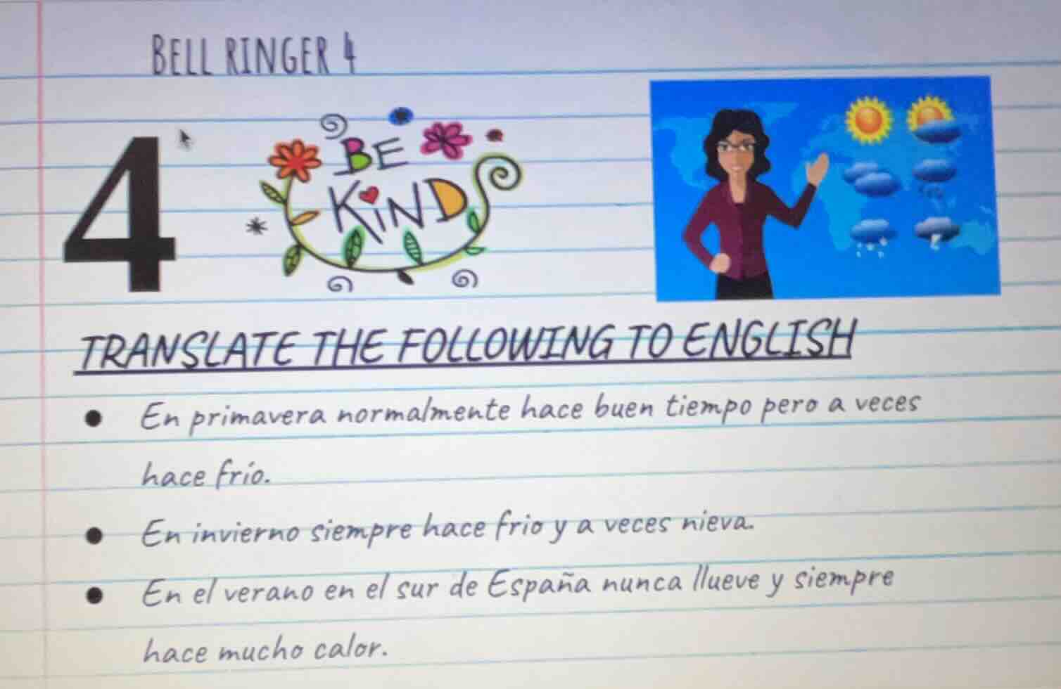 bell ringer 4 4 translate the following to english - en primavera norma…