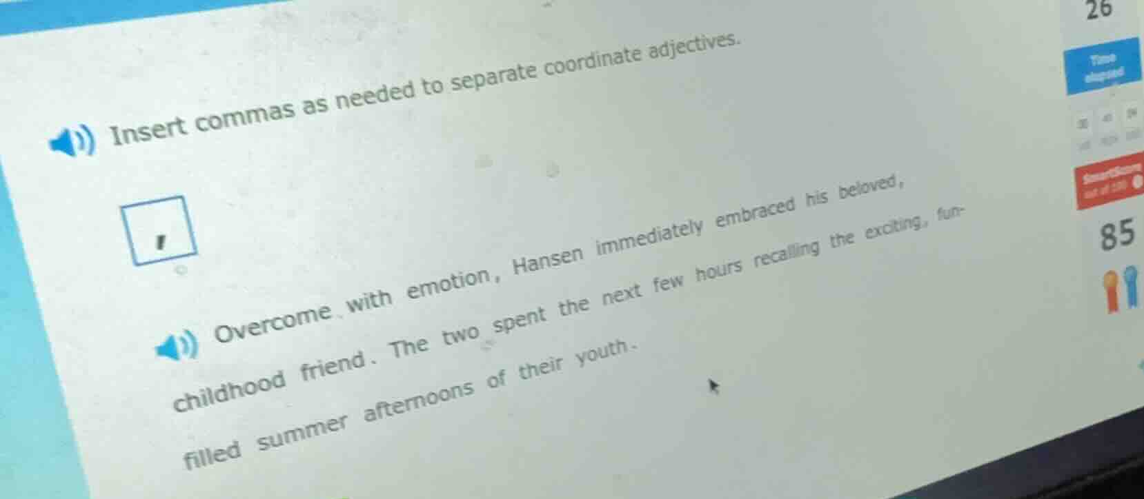 insert commas as needed to separate coordinate adjectives. overcome wit…