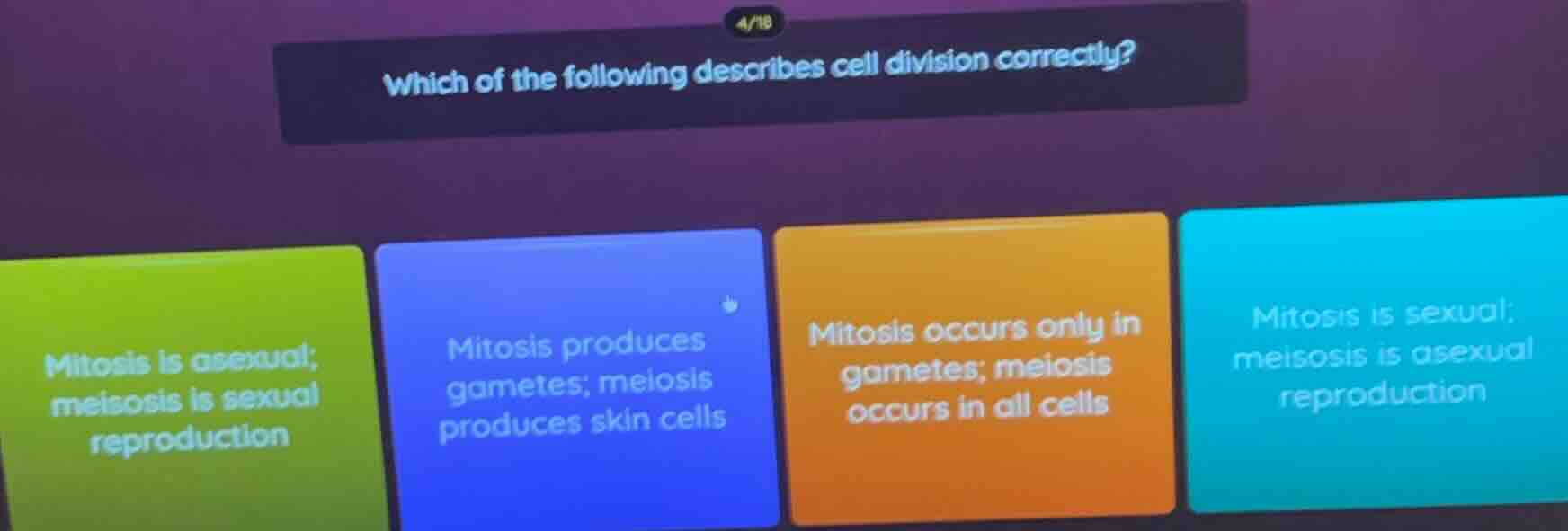 which of the following describes cell division correctly? mitosis is as…